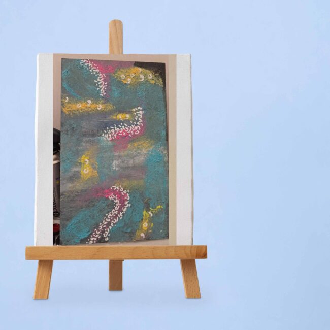 Canvas mockup psd, creative artwork design, isolated object